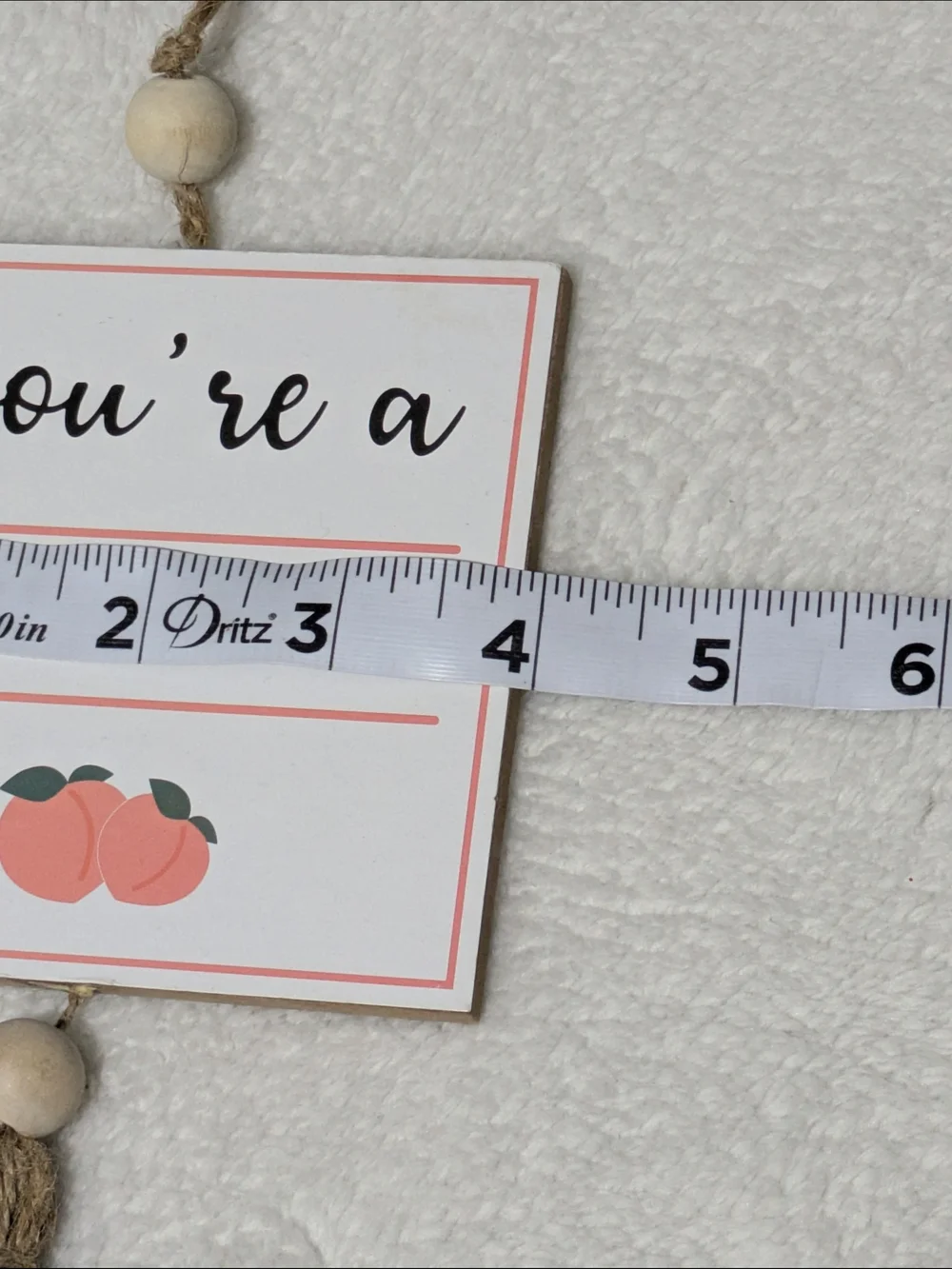 You're A Peach Hanging Mini Wood Sign Wall Art Farmhouse Decor